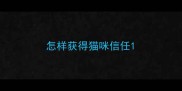 怎样获得猫咪信任