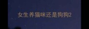 女生养猫咪还是狗狗