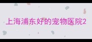 上海浦东好的宠物医院