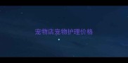宠物店宠物护理价格