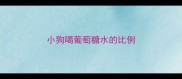 小狗喝葡萄糖水的比例
