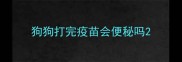 狗狗打完疫苗会便秘吗