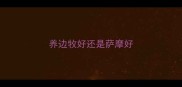养边牧好还是萨摩好
