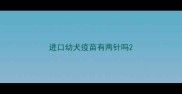 进口幼犬疫苗有两针吗