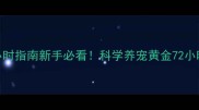 接回家24小时指南新手必看科学养宠黄金72小时养成计划