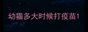 幼猫多大时候打疫苗