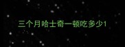 三个月哈士奇一顿吃多少