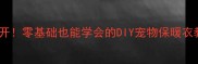 泰迪犬专属穿搭大公开零基础也能学会的DIY宠物保暖衣教程附详细图解