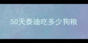 50天泰迪吃多少狗粮
