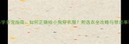 科学养宠指南如何正确给小狗穿衣服附选衣全攻略与禁忌事项