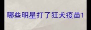 哪些明星打了狂犬疫苗
