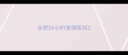合肥24小时宠物医院
