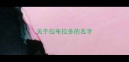 关于拉布拉多的名字
