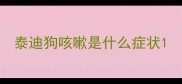 泰迪狗咳嗽是什么症状