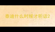 泰迪什么时候才听话