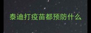 泰迪打疫苗都预防什么