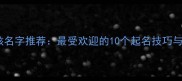 金毛犬男孩名字推荐最受欢迎的10个起名技巧与注意事项