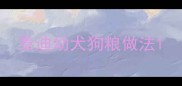 泰迪幼犬狗粮做法