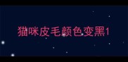 猫咪皮毛颜色变黑
