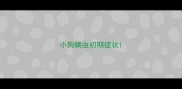 小狗螨虫初期症状