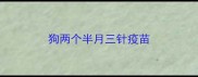 狗两个半月三针疫苗