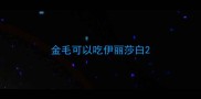 金毛可以吃伊丽莎白