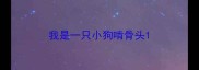 我是一只小狗啃骨头