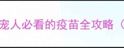 狗狗必须打狂犬疫苗吗养宠人必看的疫苗全攻略附接种时间表和注意事项