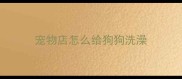 宠物店怎么给狗狗洗澡