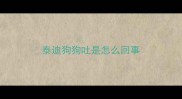 泰迪狗狗吐是怎么回事