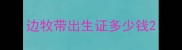 边牧带出生证多少钱