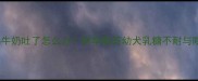 哈士奇喝牛奶吐了怎么办科学解答幼犬乳糖不耐与喂养指南