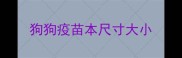 狗狗疫苗本尺寸大小