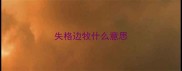 失格边牧什么意思