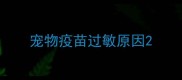 宠物疫苗过敏原因