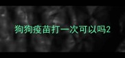 狗狗疫苗打一次可以吗
