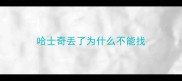 哈士奇丢了为什么不能找
